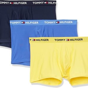 NWT Tommy Hilfiger Mens Everyday microfiber boxer Brief 3 Pack Blue black Yellow